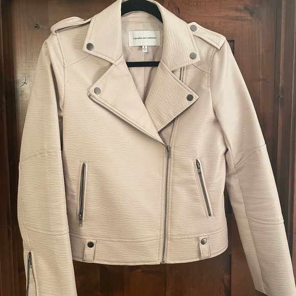 Cupcakes & Cashmere vegan leather moto jacket - Picture 2 of 6